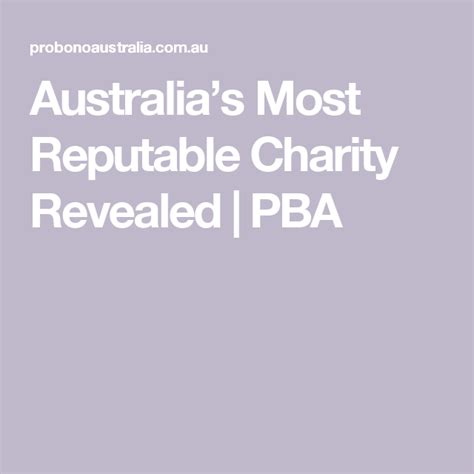 Australia’s most reputable charities revealed .
